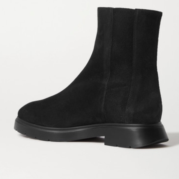 Stuart Weitzman Romy Chill Shearling-lined Suede Ankle Boots - Black - Picture 4 of 5